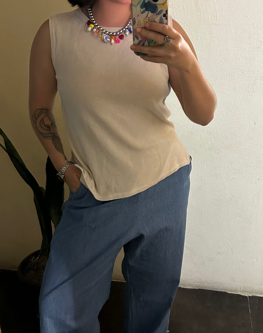 Blusa de textura talla M