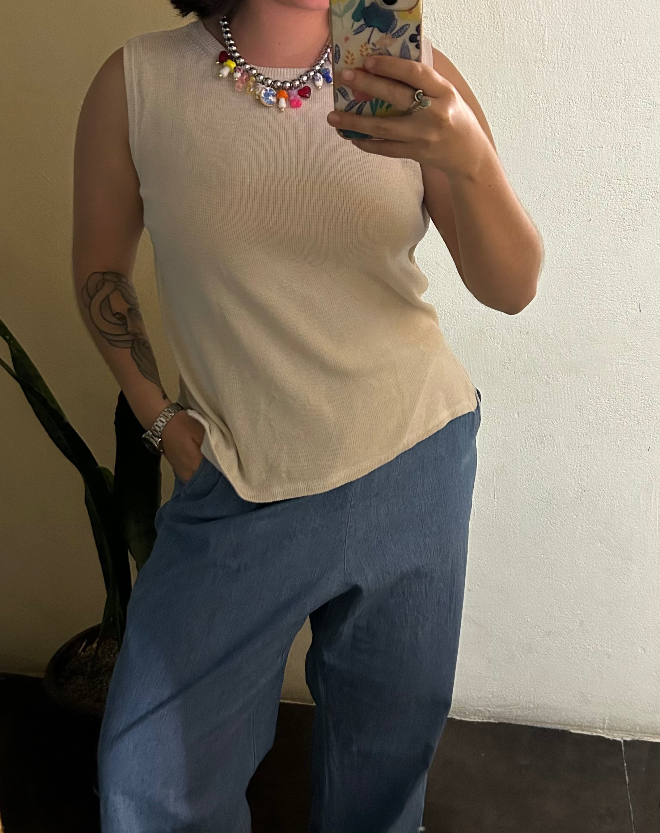 Blusa de textura talla M